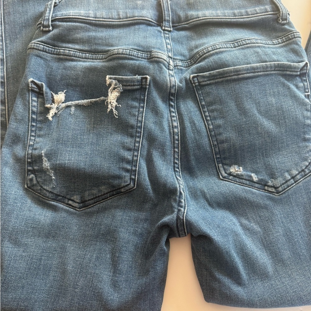 Express Ankle Legging High Rise Distressed Jeans - Picture 9 of 9